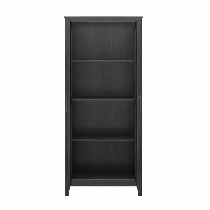 Meuble de rangement de style champêtre avec 4 étagères et 2 portes de style Shaker