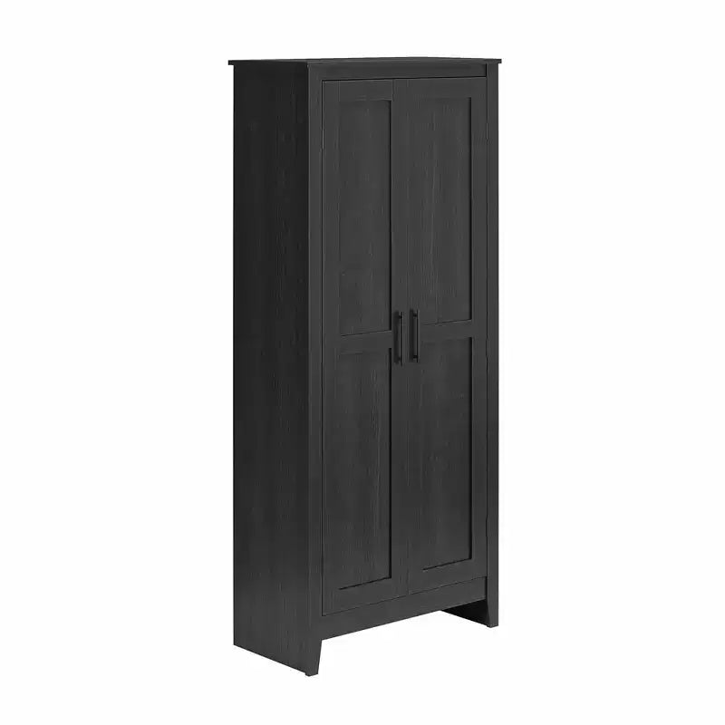 Meuble de rangement de style champêtre avec 4 étagères et 2 portes de style Shaker