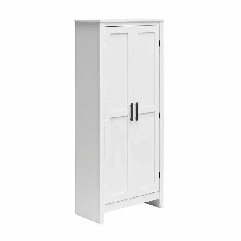 Meuble de rangement de style champêtre avec 4 étagères et 2 portes de style Shaker