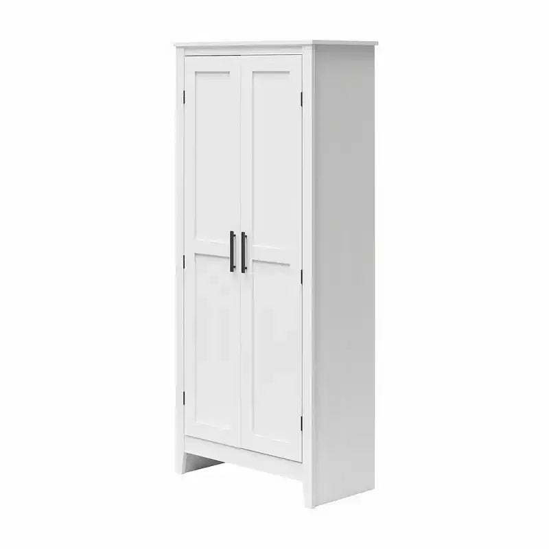 Meuble de rangement de style champêtre avec 4 étagères et 2 portes de style Shaker