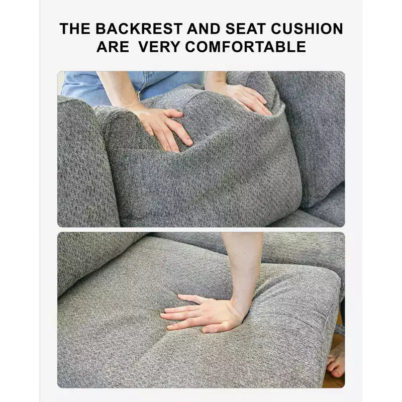 Chenille-Ecksitzmodul für modulares Sofa. Sofamodul