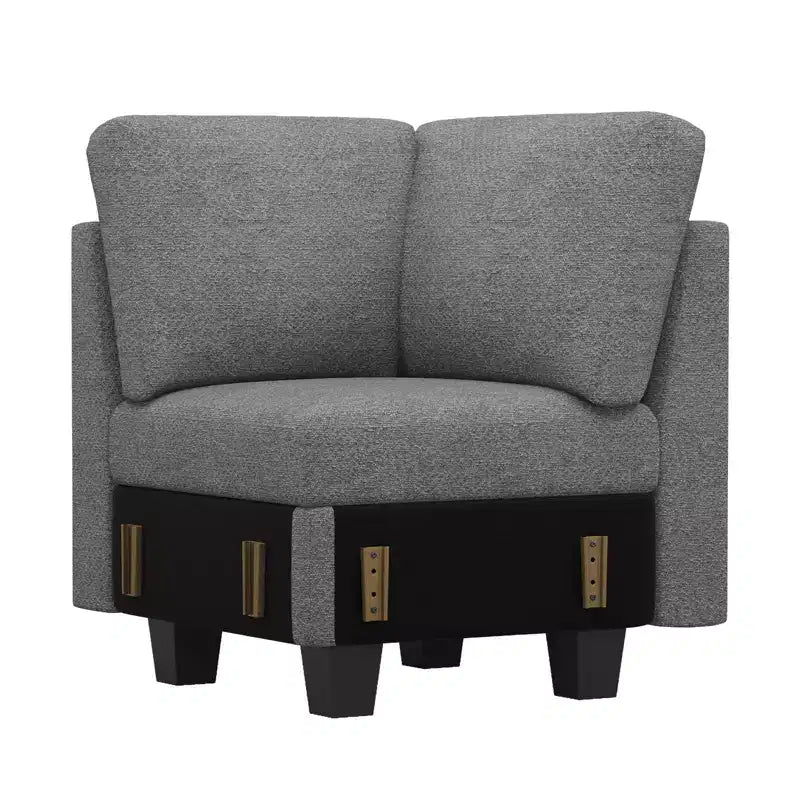 Élément d’angle en chenille pour canapé modulaire. Module de canapé sectionnel