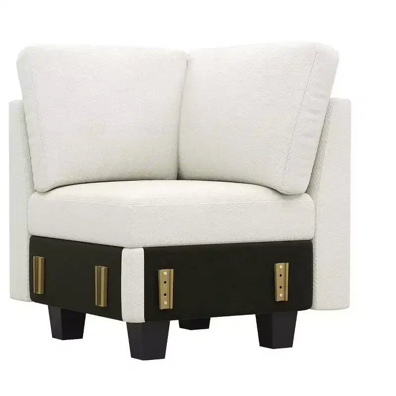 Élément d’angle en chenille pour canapé modulaire. Module de canapé sectionnel