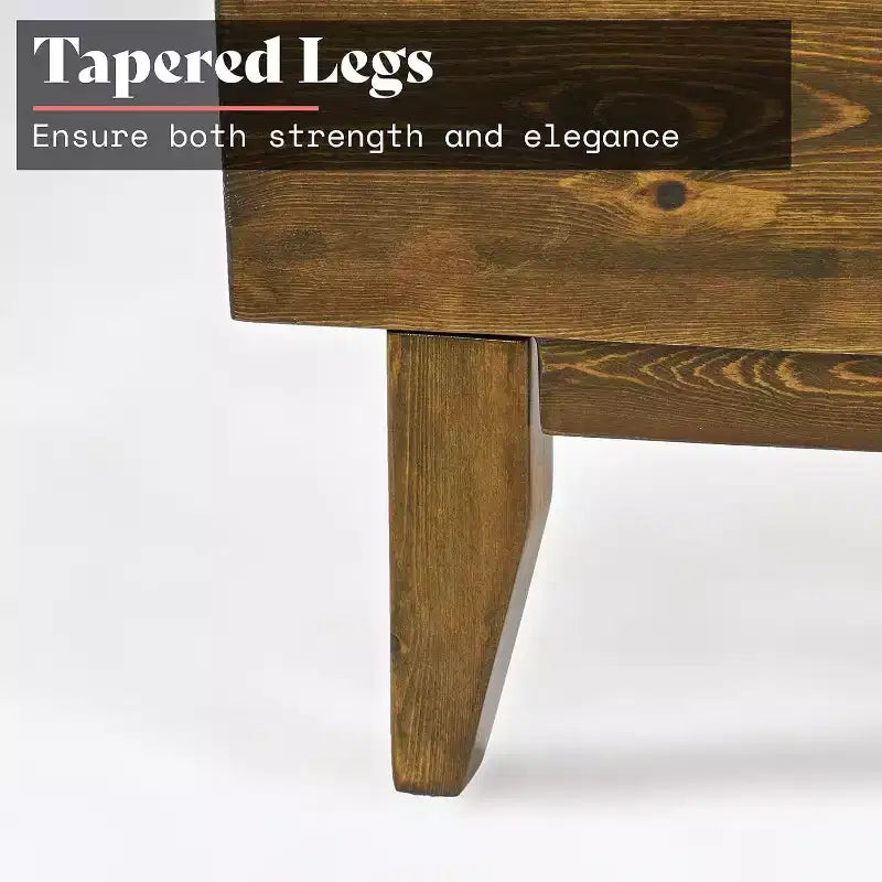 Estructura de cama de madera maciza con cabecero, no necesita somier, fácil de montar