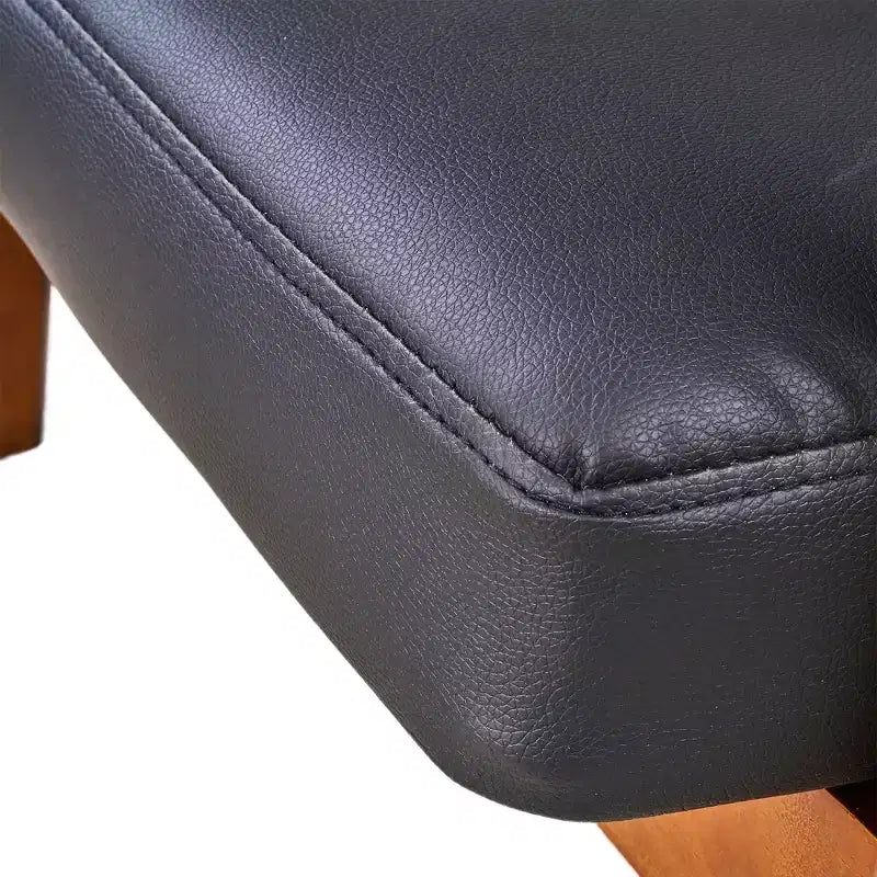 Fauteuil d’appoint moderne du milieu du siècle, fauteuil de salon rembourré avec 1 coussin, cadre en bois massif, noir