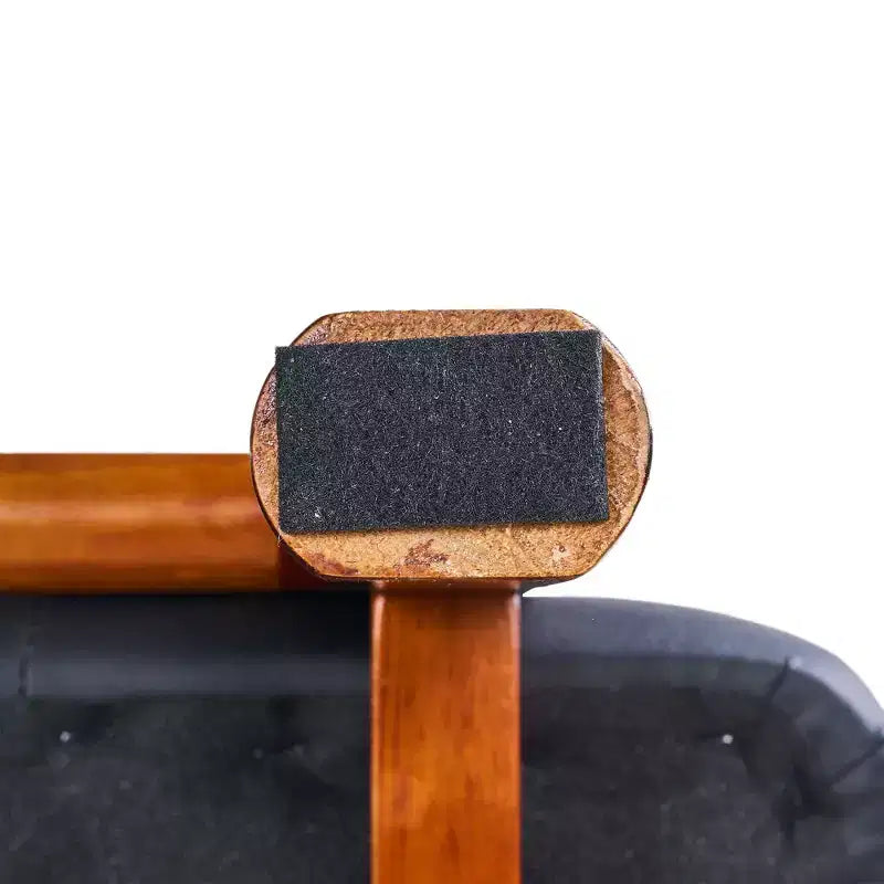 Fauteuil d’appoint moderne du milieu du siècle, fauteuil de salon rembourré avec 1 coussin, cadre en bois massif, noir