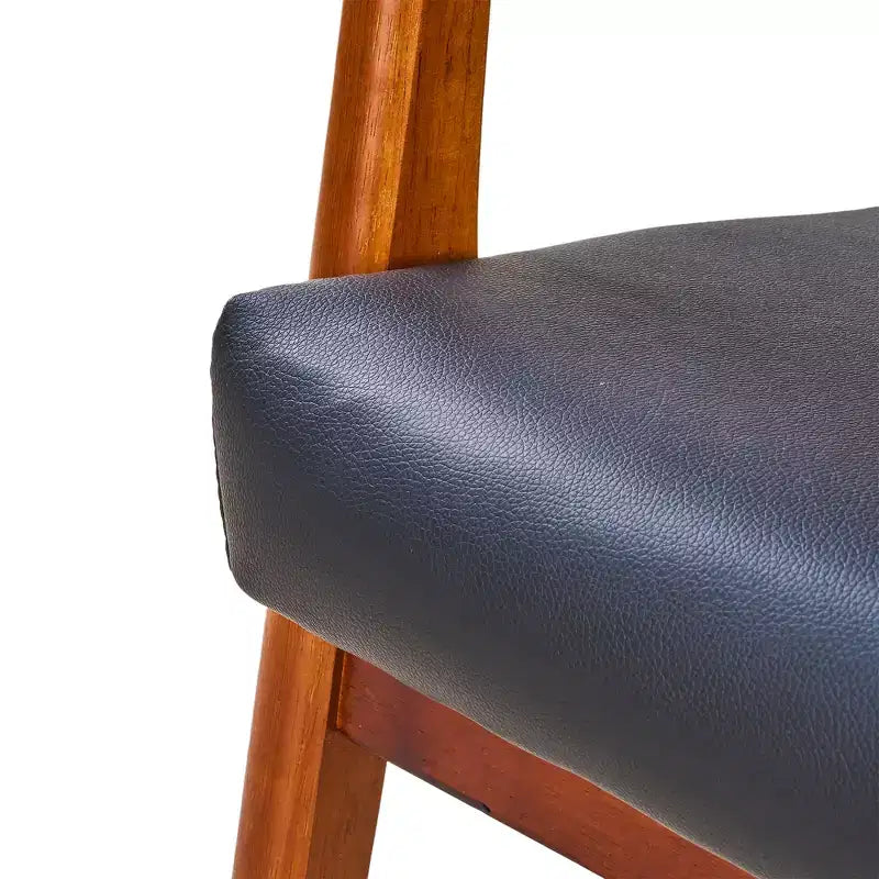 Fauteuil d’appoint moderne du milieu du siècle, fauteuil de salon rembourré avec 1 coussin, cadre en bois massif, noir