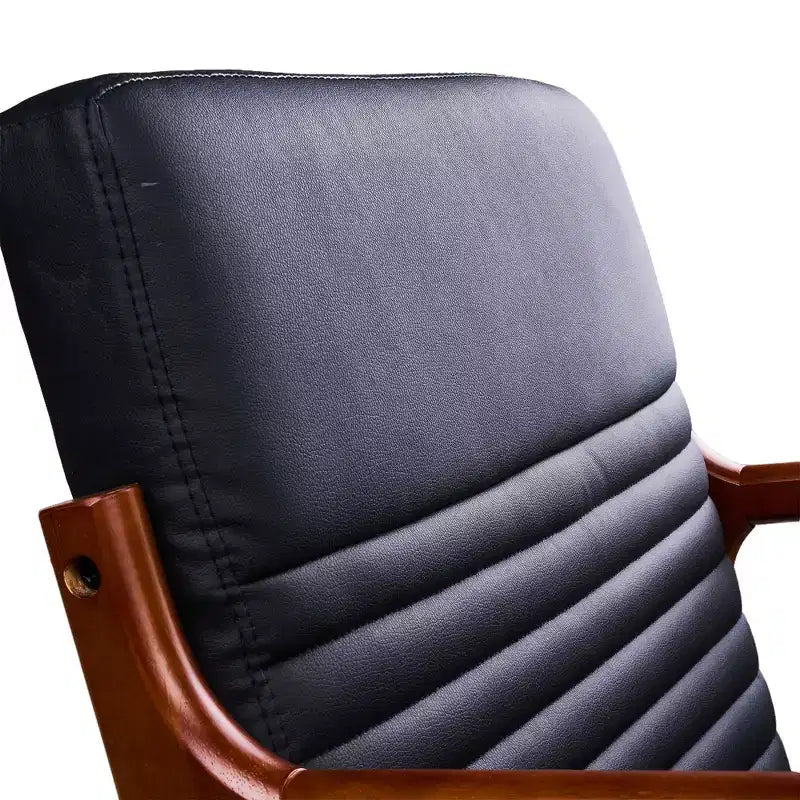 Fauteuil d’appoint moderne du milieu du siècle, fauteuil de salon rembourré avec 1 coussin, cadre en bois massif, noir
