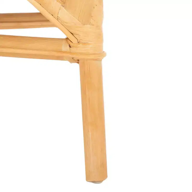 Banc de canapé tressé - naturel/blanc