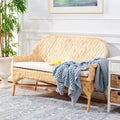 Banc de canapé tressé - naturel/blanc