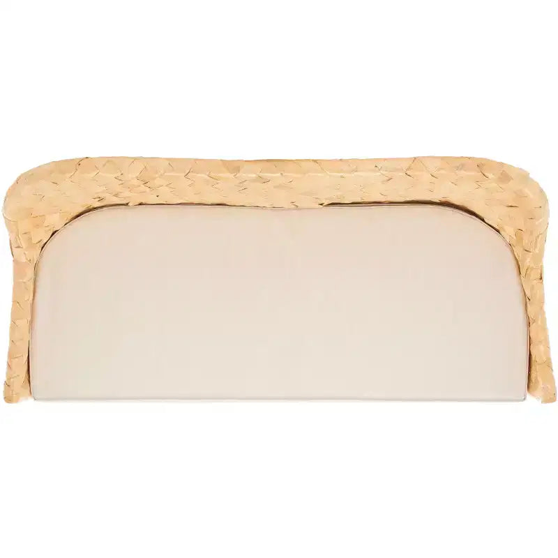 Banc de canapé tressé - naturel/blanc