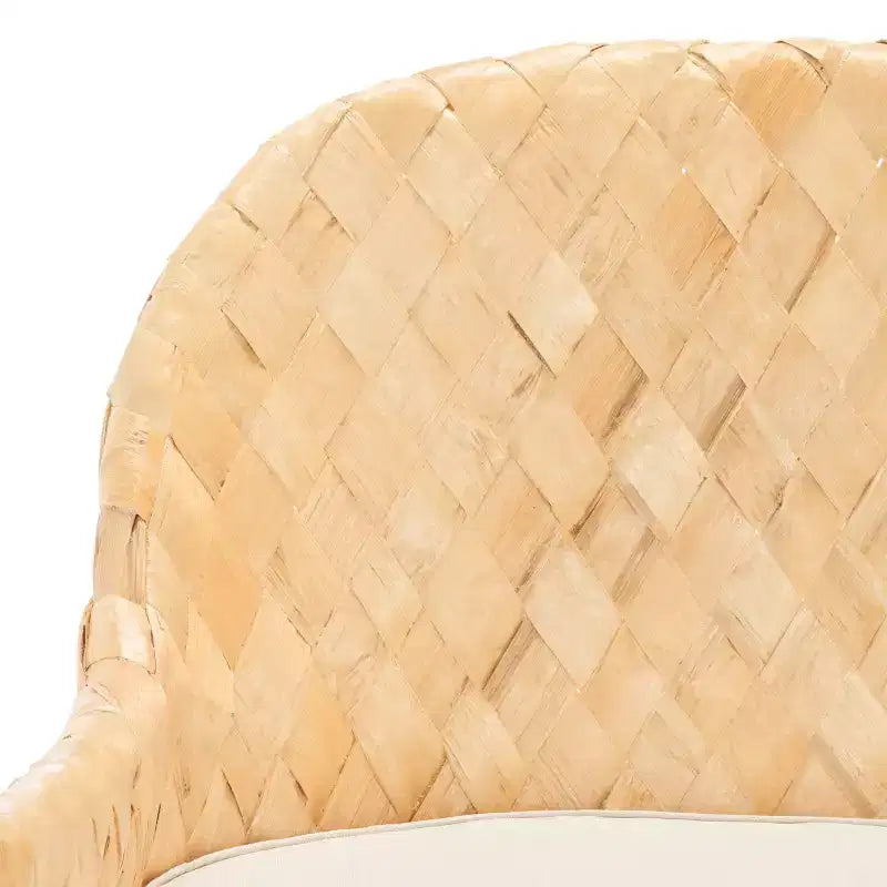 Banc de canapé tressé - naturel/blanc