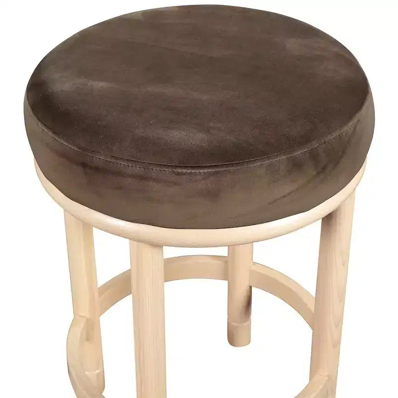 Taburete de mostrador de terciopelo marrón