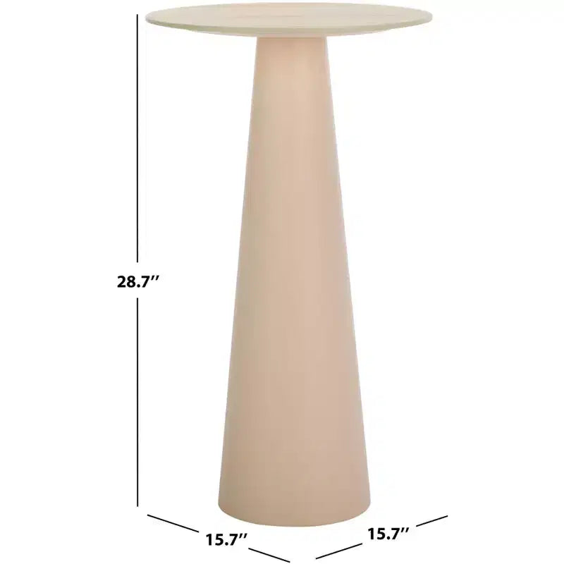 Mesa auxiliar alta de cerámica, cerámica beige/beige