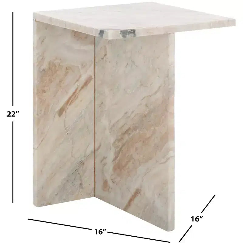 Table d’appoint en marbre brun-gris