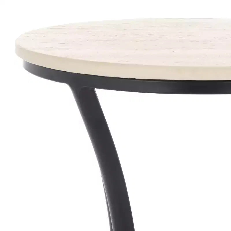 Mesa auxiliar beige/negro