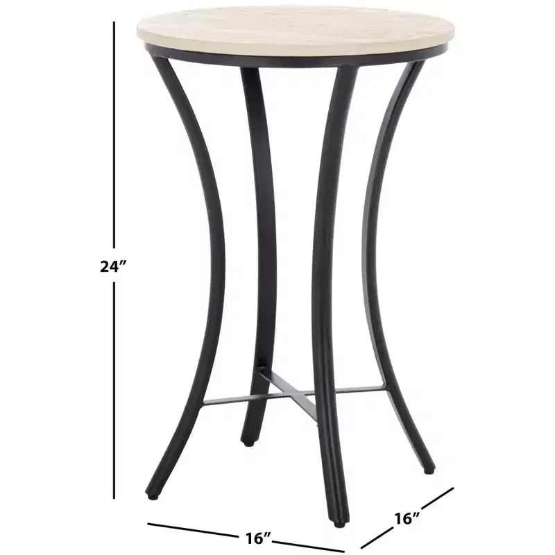 Mesa auxiliar beige/negro