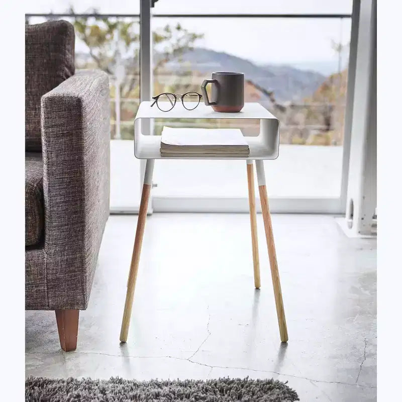 Table de rangement - haute (23 H) - acier + bois