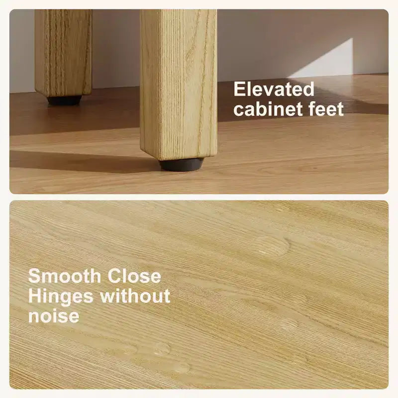16 Badezimmer-Waschtisch mit Waschbecken, freistehender Waschtischunterschrank mit 2 Türen mit Soft-Close-Funktion und Schublade, Waschtischunterschrank aus Holz, einfach aufzubauen und zu reinigen