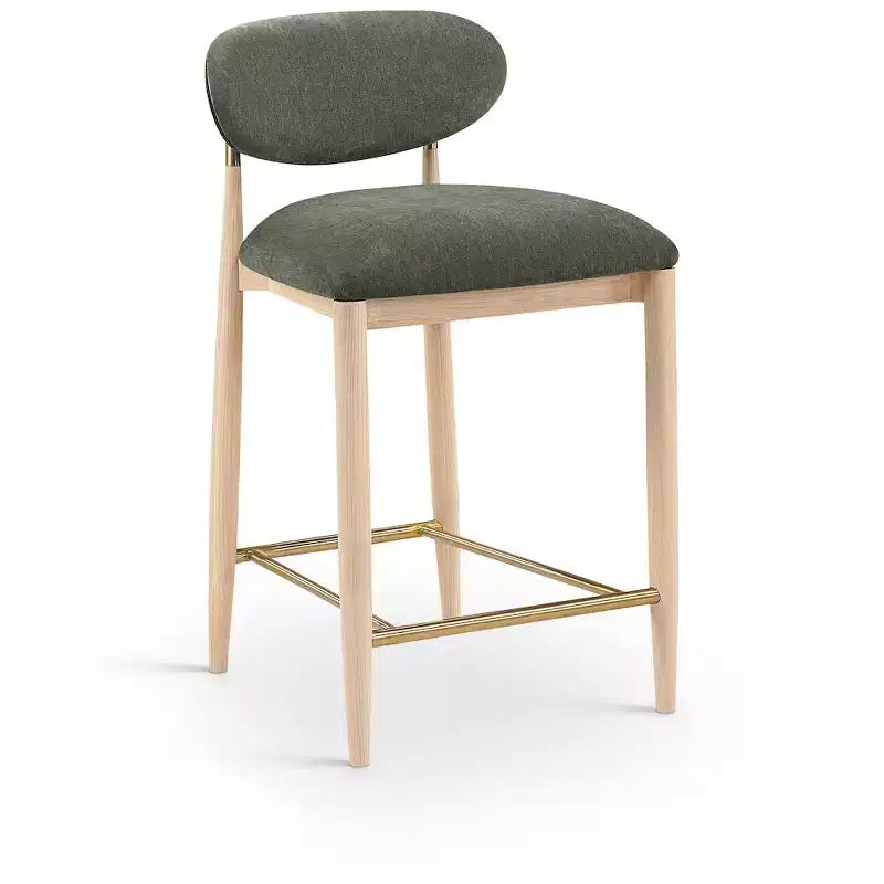 Barhocker mit pflegeleichtem Stoffbezug in Natur