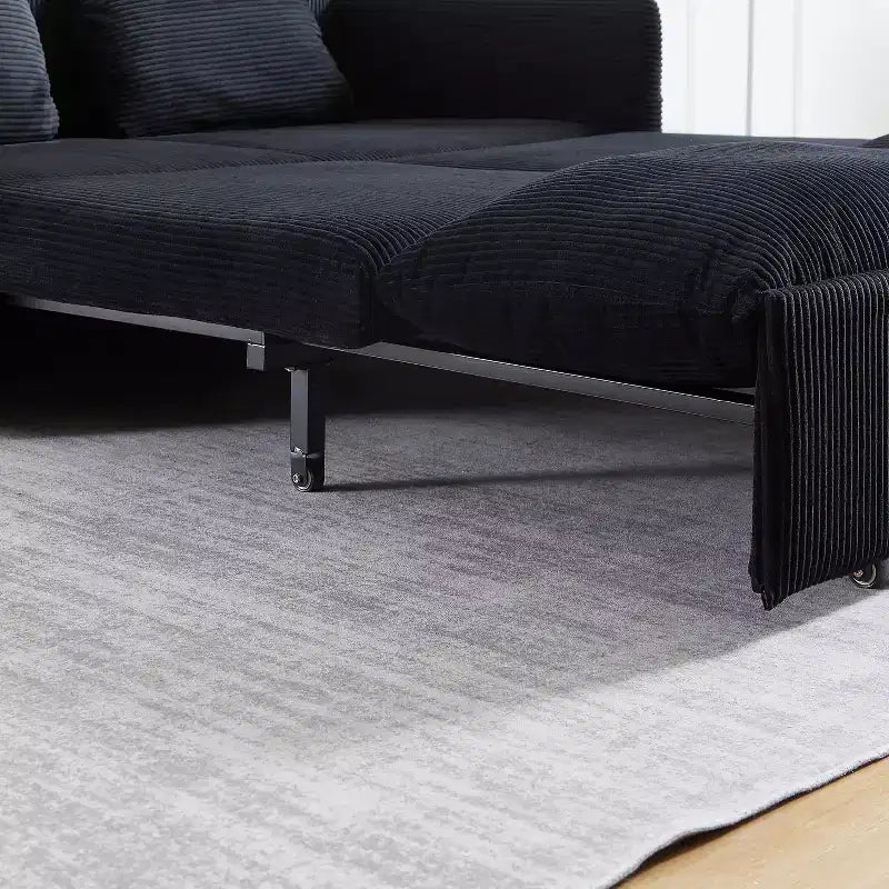 64.5 3-in-1-Schlafsofa aus Cord mit ausziehbarem Bett