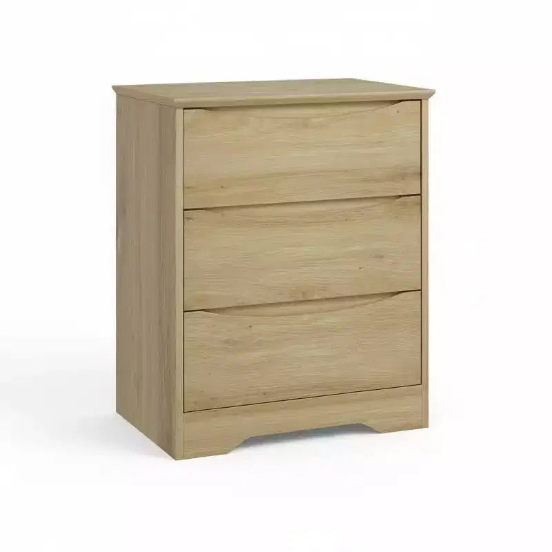 Holzkommode mit 3 Schubladen, hoher moderner Kleiderschrank mit viel Stauraum, große Kommode mit breiter Oberseite, Holzschrank zur Aufbewahrung von Kleidung