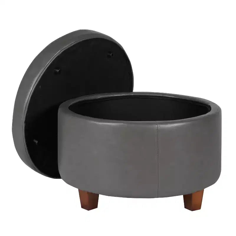 Großer runder Sitzhocker mit Stauraum