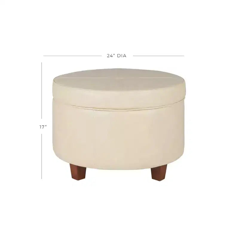 Großer runder Sitzhocker mit Stauraum