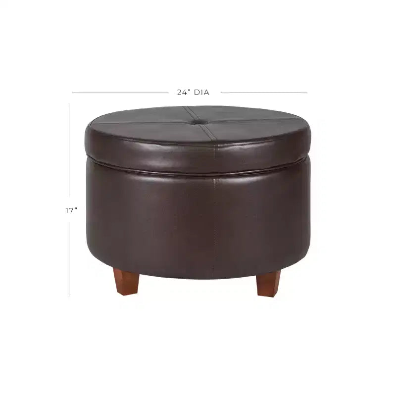 Großer runder Sitzhocker mit Stauraum