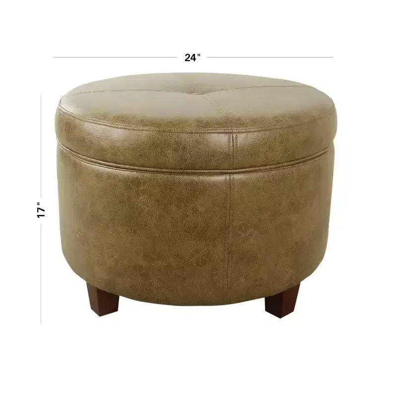 Großer runder Sitzhocker mit Stauraum