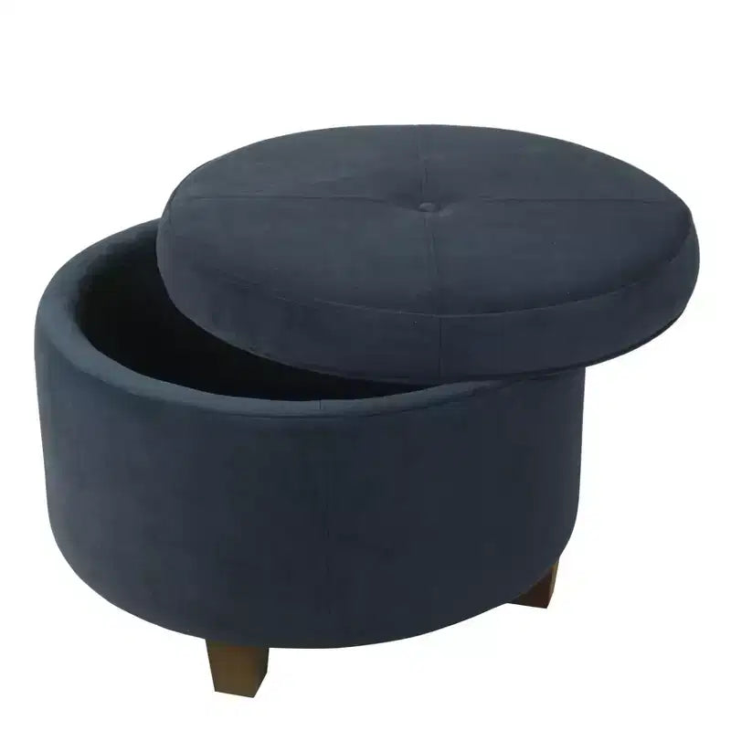 Großer runder Sitzhocker mit Stauraum
