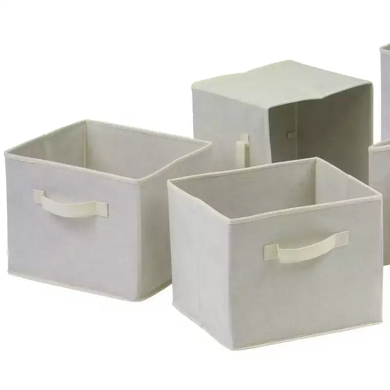 Banc de rangement pour entrée avec paniers, noyer/beige : composite de bois, range-chaussures, nettoyage localisé