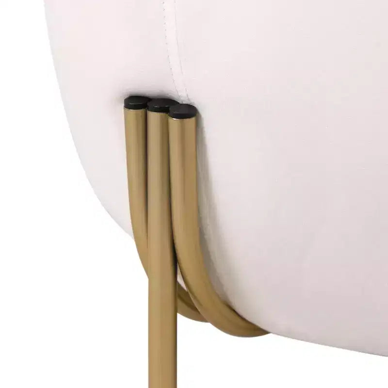 Fauteuil d'appoint moderne en velours - canapé une place géométrique avec pieds renforcés en fer doré et dossier profilé